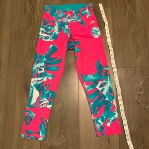 adidas Pink Palm Tree Tights